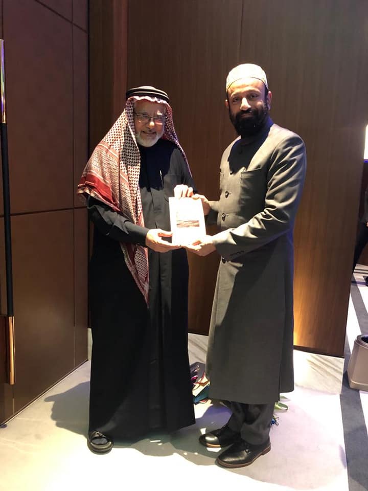 Dr. Mustafa Saasa with Dr. Shihab Ghanem – Renowned UAE Poet, whose Poems are translated in 20 Languages & The First Arab to Win “The Tagore Peace Award in 2012”. Presenting his Poem during the event “Awakening the Soul” on the theme of “Unity